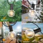 Picture of Outdoor Festoon Lights Mains Powered 30M/100FT, Garden Lights Outdoor String Lights with 1W 50+2 Shatterproof G40 Bulbs for Patio, Backyard, Garden,