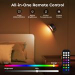 Picture of 2 Pack LED Wall Lamp with 18 RGB Colors, 3200mAh Rechargeable Battery Operated, Touch and Remote Control, Dimmable Wireless Wall Sconces 