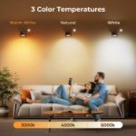 Picture of 2 Pack LED Wall Lamp with 18 RGB Colors, 3200mAh Rechargeable Battery Operated, Touch and Remote Control, Dimmable Wireless Wall Sconces 