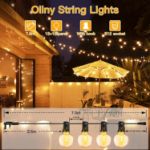 Picture of Festoon Lights Outdoor 7.5m, LED String Light Mains Powered, Waterproof Garden Light with Plug/13+1 Shatterproof G40 Bulbs/Hook, 