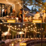 Picture of Festoon Lights Outdoor 7.5m, LED String Light Mains Powered, Waterproof Garden Light with Plug/13+1 Shatterproof G40 Bulbs/Hook, 