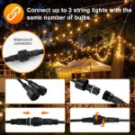 Picture of Festoon Lights Outdoor Mains Powered - 33Ft 10m G40 Garden String Lights with Shatterproof LED Bulbs Waterproof for Outside