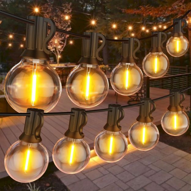 Picture of Garden String Light, 30M/100Ft IP45 Waterproof LED Festoon Lights Outdoor, Indoor Outdoor Globe String Lights for Garden, Yard