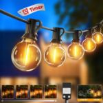 Picture of 36M/120FT Festoon Lights Mains Powered 50+3 LED Garden String Lights with Shatterproof G40 Bulbs,Waterproof Indoor Outside Lights