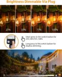 Picture of 36M/120FT Festoon Lights Mains Powered 50+3 LED Garden String Lights with Shatterproof G40 Bulbs,Waterproof Indoor Outside Lights