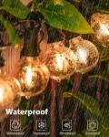 Picture of 36M/120FT Festoon Lights Mains Powered 50+3 LED Garden String Lights with Shatterproof G40 Bulbs,Waterproof Indoor Outside Lights