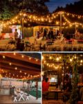 Picture of 36M/120FT Festoon Lights Mains Powered 50+3 LED Garden String Lights with Shatterproof G40 Bulbs,Waterproof Indoor Outside Lights