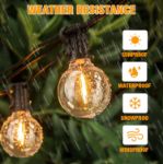 Picture of Outdoor String Light Mains Powered, 100FT/30M G40 Waterproof LED Festoon Lights, Shatterproof Garden Lights with 50+2 Bulbs