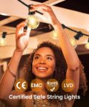 Picture of Outdoor Lights Mains Powered, 10M/33FT 20+2 LED Garden Lights, Shatterproof Waterproof Outside Lights, Warm White String Lights