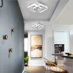 Picture of Modern Ceiling Light 22W LED Cool White 6000K, Square LED Ceiling Lights For Bathroom, Living Room, and Bathroom (White)