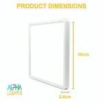 Picture of 18W LED Ceiling Light, 12-Inch Square, 6500K Cold Light – Super Bright & Energy Efficient Lighting