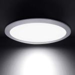 Picture of 6W Ultra Slim LED Round Recessed Ceiling Light, 6500K Cool White Flat Panel