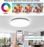 Picture of 36W LED Flush Mount Ceiling Light, 6000K Cool White for Living Room, Bedroom, Kitchen & Hallway