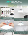 Picture of Ultra-Thin 12 LED Ceiling Light - 18W, 6000K Bright White for Bathroom or Office