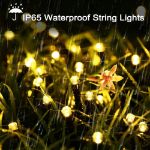 Picture of 200 LED Solar-Powered Warm White String Lights - 8 Modes with Remote Control