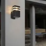 Picture of Square Shape LED Up Wall Lights, Waterproof Outdoor Garden Porch Sconce, 2 Layers, E27 Base