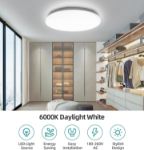 Picture of Stylish 36W Flush Mount LED Ceiling Light – 6000K Cool White Ultra-Bright Fixture Ideal for Living Room, Dining Room, Office, and Indoor Spaces