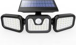 Picture of Solar Lights Outdoor 3 Heads, 74 LED Solar Motion Sensor Security Light with 270° Wide Lighting Angle, IP65 Waterproof Bright Solar Powered Flood Lights