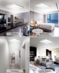 Picture of LED Flush Mount Ceiling Light , 18W Light Fixture, Square Modern Ceiling Lamp for Bedroom, Kitchen, Living Room