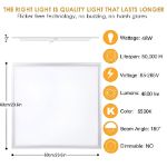 Picture of 4-Pack 48W LED Ceiling Panel Lights 600x600mm, Cool White 6500K – Bright, Uniform Illumination for Offices and Homes