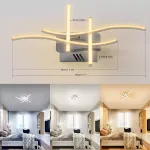 Picture of Dimmable Modern LED Ceiling Light with 4 Wave Arms for Kitchen, Living Room, and Bedroom