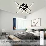 Picture of New Dimmable Ceiling Light with 4 Wave Lighting Design - Contemporary Modern LED Lamp for Kitchen, Living Room, and Bedroom Décor