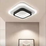 Picture of  Modern Black LED Ceiling Light, Dimmable 3,Color Options for Bedroom Lighting 