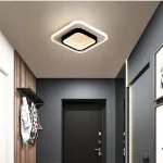 Picture of  Modern Black LED Ceiling Light, Dimmable 3,Color Options for Bedroom Lighting 