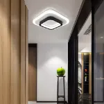 Picture of  Modern Black LED Ceiling Light, Dimmable 3,Color Options for Bedroom Lighting 