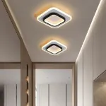 Picture of  Modern Black LED Ceiling Light, Dimmable 3,Color Options for Bedroom Lighting 