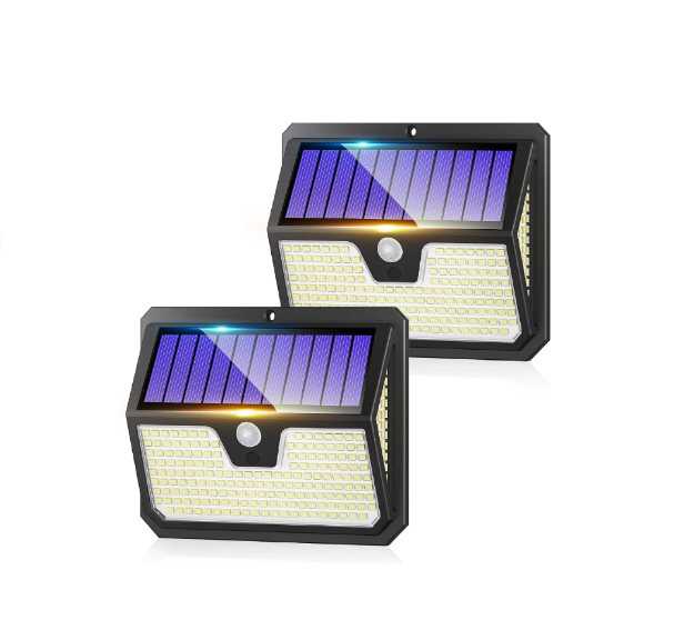 Picture of 238 LED Outdoor Solar Security Lights with Motion Sensor, 270° Wide Angle, IP65 Waterproof for Front Door, and Garden