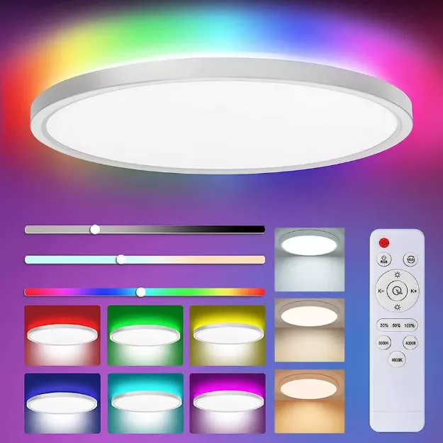 Picture of RGB  Ceiling Light,  3200LM, Dimmable from 3000K to 6500K with Remote Control