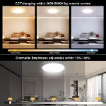 Picture of RGB  Ceiling Light,  3200LM, Dimmable from 3000K to 6500K with Remote Control