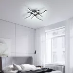 Picture of Modern 4-Wave LED Ceiling Lamp, Dimmable Lighting for Kitchen, Living Room & Bedroom Spaces