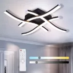 Picture of Modern 4-Wave LED Ceiling Lamp, Dimmable Lighting for Kitchen, Living Room & Bedroom Spaces