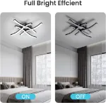 Picture of Modern 4-Wave LED Ceiling Lamp, Dimmable Lighting for Kitchen, Living Room & Bedroom Spaces