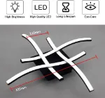 Picture of Modern 4-Wave LED Ceiling Lamp, Dimmable Lighting for Kitchen, Living Room & Bedroom Spaces