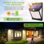 Picture of Outdoor Solar Security Lights with Motion Sensor – 3 Lighting Modes, IP65 Waterproof LED Wall Lights 