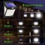 Picture of Outdoor Solar Security Lights with Motion Sensor – 3 Lighting Modes, IP65 Waterproof LED Wall Lights 