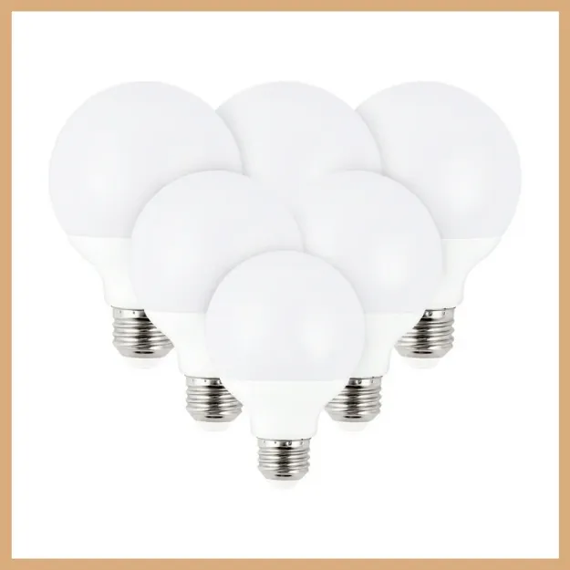 Picture of Energy-Saving 7W E27 LED Globe Bulb – G80 Design, Warm White Light for Cozy Ambiance