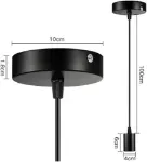 Picture of 10cm Black Ceiling Tray with Metal Mount & Accessories – Durable and Secure Lighting Fixture Support