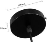 Picture of 10cm Black Ceiling Tray with Metal Mount & Accessories – Durable and Secure Lighting Fixture Support