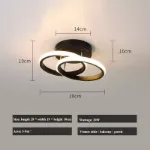 Picture of Elegant Double Circular LED Pendant Light, Modern Ceiling Fixture for Living Rooms