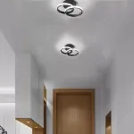 Picture of Elegant Double Circular LED Pendant Light, Modern Ceiling Fixture for Living Rooms