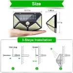 Picture of 4-Pack 100-LED Solar Motion Sensor Wall Lights, Outdoor Garden & Fence Lamps