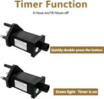 Picture of 31V LED Transformer Plug with Timer & 8 Lighting Modes , Power Adapter for Christmas Tree, Net, and Icicle Lights, Memory Function, IP20 Rated