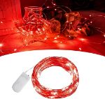 Picture of Valentine's Day Fairy String Lights, 2M 20LED Red Mini LED Fairy Lights with Battery-Powered Copper Wire for Party, Bedroom, House, Wedding Anniversary Party, 1 Pack [Energy Class G]