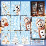 Picture of Christmas Window Stickers, 146pcs Reusable Static Cling Decals for Holiday Decorations