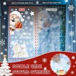 Picture of Christmas Window Stickers, 146pcs Reusable Static Cling Decals for Holiday Decorations