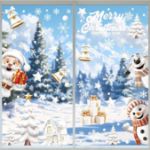 Picture of Christmas Window Stickers, 146pcs Reusable Static Cling Decals for Holiday Decorations